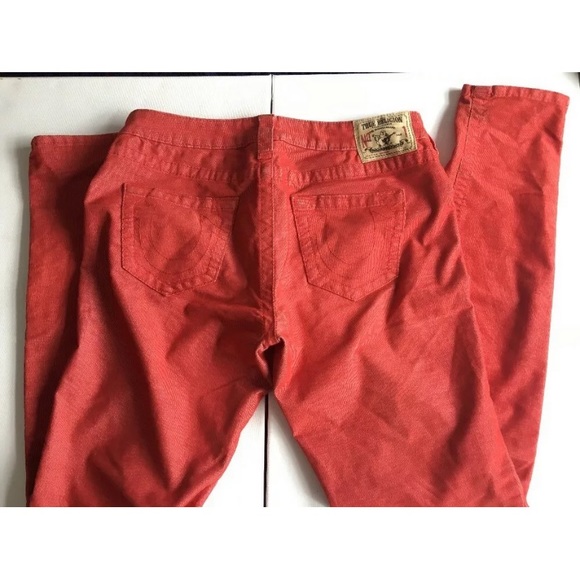 True Religion Corduroy skinny pants red SZ 28 - Picture 12 of 12